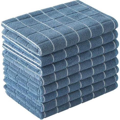 Bardusch-Lot de 8 torchons en microfibre doux, super absorbants et non pelucheux - 4565 - Vert (1/5)