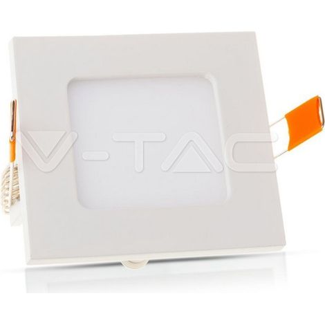 V-TAC Faretto Mini Pannello LED Slim 3W Montaggio ad Incasso Quadrato Colore Bianco 3000K (1/5)
