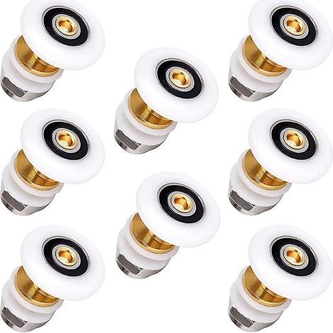8 pezzi di rotelle di ricambio da 27 mm per porta doccia scorrevole in ottone (1/5)