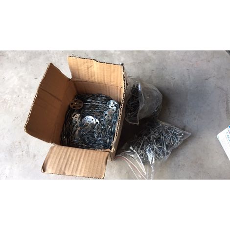 Rondelle di fissaggio in acciaio inox per la preparazione di pannelli in ceramica. Scatola da 1000 pezzi. Viti non incluse. (1/4)