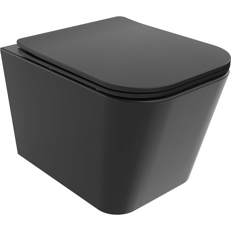 Mexen Teo inodoro sin borde Rimless Tornado con asiento de cierre suave slim, duroplast, negro mate - 30850685T (1/5)