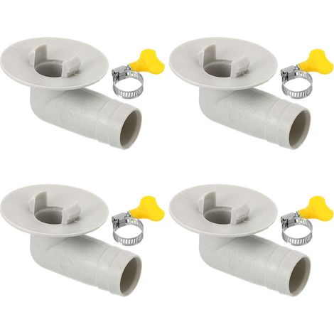 Connecteur de Tuyau de Vidange de Climatiseur, 4 Pcs Connecteur de Vidange Universel avec Cerceau de Serrage pour Robinet D'Unité Ac à Fenêtre Mini-Fendue, Modèle Blanc 11 (1/5)