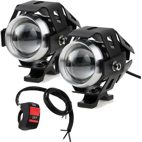 phares de moto U5 - Phare de moto 15 W 3000 lm avec 3 modes, étanche IP65, portée 200 m (1/5)