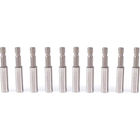 Porte Embout - 60 mm - Pour Foreuse Et Tournevis - Tige Hexagonale 6 35 Mm - Acier Au Carbone - 10 Pièces (1/5)