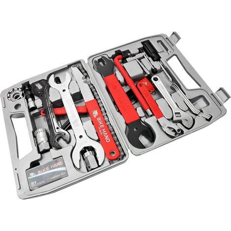 Kit de herramientas para bicicleta Bike Hand YC-735A en estuche.