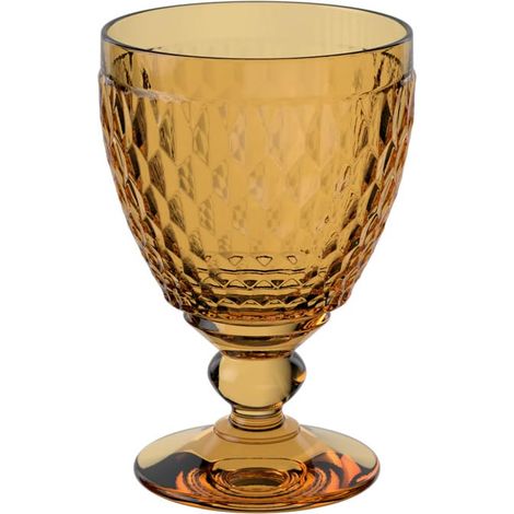 verre à eau, 250 ml, verre en cristallin pour les boissons sans alcool, résistant au lave-vaisselle, jaune (1/4)