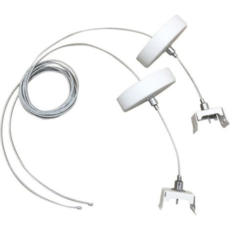 Kit de suspension pour Rails Triphasés - Blanc - SILUMEN