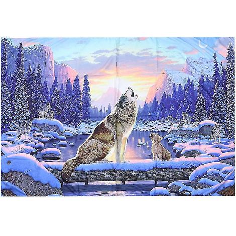 1 Stück Wolf-Wandbild