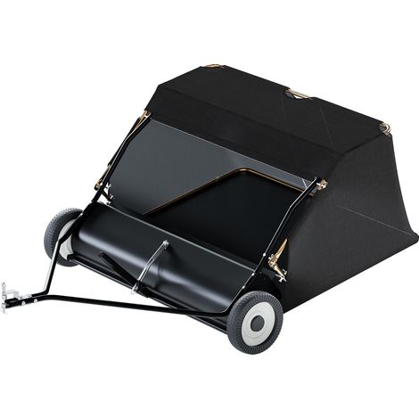 Wiltec Spazzatrice trainata da prato per trattorini 120cm di larghezza Ruote in gomma da 266x60cm (1/5)