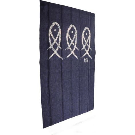 [Panneau pour porte] [Curtain Home] [NH150-85] [ClothFish] 1x Panneau décoratif à motif poissons japonais pour porte, cuisine, salon (150x85cm) (1/5)