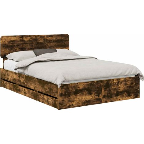 Maison Exclusive - Struttura del letto Quercia Affumicata 140 x 200 cm