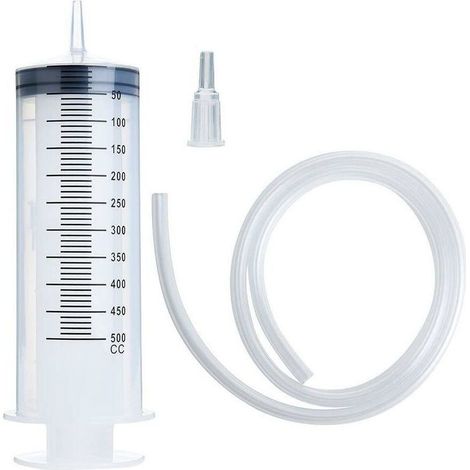 Seringue 500 Ml, pompe réutilisable de grande capacité, mesure avec Tube d'encre d'alimentation de 1m (1/2)
