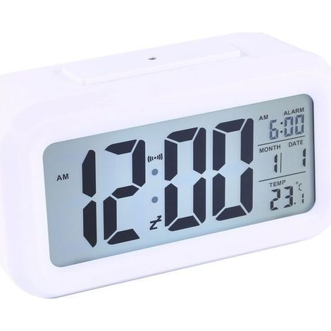 BelleRise – Digitaler Wecker – Automatische Hintergrundbeleuchtung, Kalender, Thermometer – Für Auto und Büro – 150 x 90 x 60 mm (1/5)