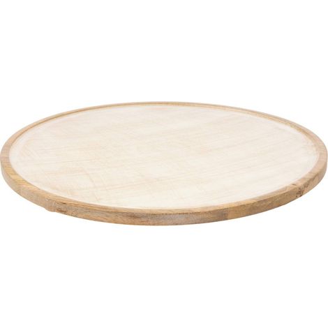 Assiette de présentation sur pied Ava ronde D.40cm blanc - Atmosphera créateur d'intérieur (1/2)