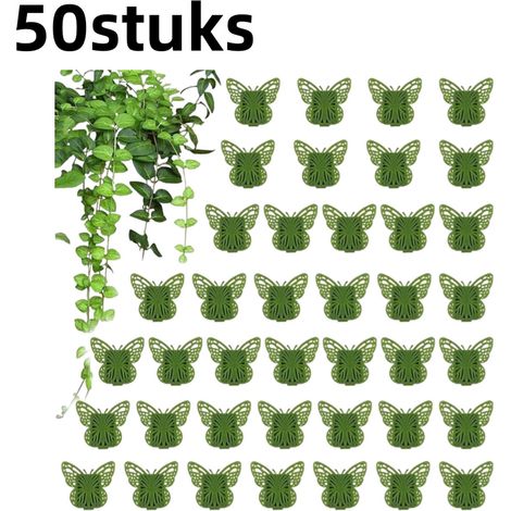 50 pièces Clips pour plantes grimpantes Attaches pour plantes Pinces pour plantes grimpantes Supports de croissance Systèmes de fixation pour plantes grimpantes Convient pour fixer les plantes grimpan (1/5)