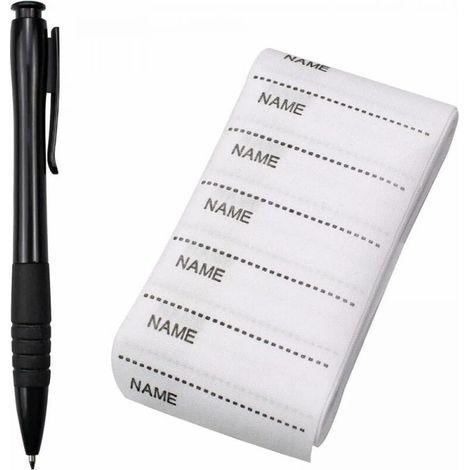 200 piezas de etiquetas termoadhesivas para ropa, etiquetas de tela, etiquetas con nombre para escuela y guardería, etiquetas personalizables para planchar (1/5)