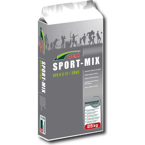 DCM engrais à gazon Sport Mix 25 kg engrais professionnel, engrais pour terrain de sport, engrais pour gazon de sport