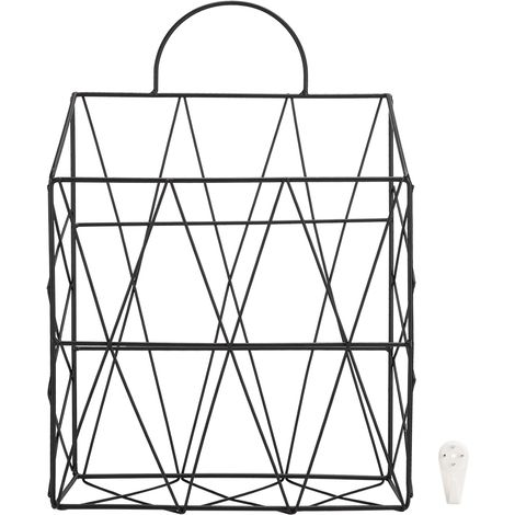 Panier de Rangement Mural en Fer Forgé pour Salle de Bain - Organisateur Suspendu (1/5)