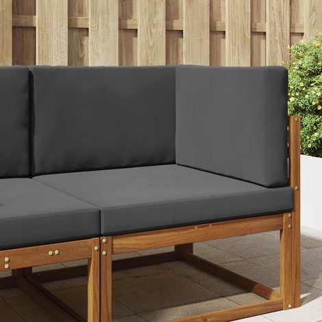vidaXL Outdoor Sofa Cushion 3 pcs Anthracite Polyester