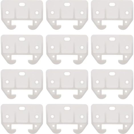 12Pcs Guide de Rail de Tiroir en Plastique Blanc Guide de Tiroir de Commode Pièces de Glissières de Remplacement de Meubles pour Commodes Huches Table de Chevet Et Systèmes de (1/5)