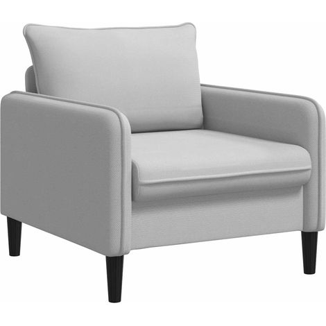Sillón XL Gris Claro Terciopelo vidaXL (1/5)