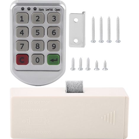 Pannello in plastica ABS Blocco codice porta dell'armadio con password elettronica digitale intelligente (1/5)