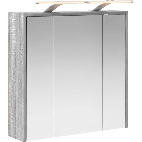 Maison Exclusive - Mobiletto per specchio da bagno Grigio Sonoma