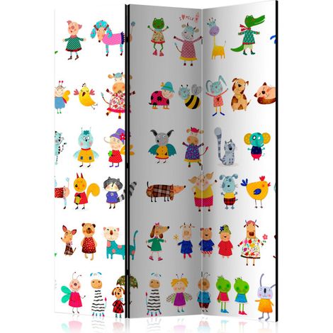 Paravent 3 Volets "Cartoon Pets" 135x172cm (1/2)