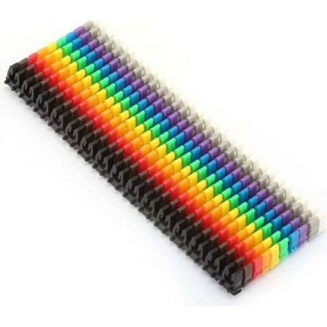 Repère Fil Electrique Marqueur de Câble de 09 Numéro Repère Clips de Fil Numérique en Plastique Étiquette du Tube de Fil de Câble Colorés (150 pièces 1,5 mm²) (1/5)