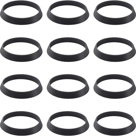 12 Pièces 43x38x5 mm Conique Joint D'écoulement de lavabo, Rondelles en Silicone pour Plomberie, Joints pour Siphon, pour Tuyau D'évacuation de 1 1/2 Pouce Siphon Anti-Odeurs D'évier (1/4)