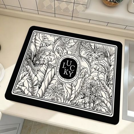 Alfombrilla de silicona para encimera de cocina, para escurrir platos, tazas y utensilios de cocina, de secado rápido, 20x30cm. (1/5)