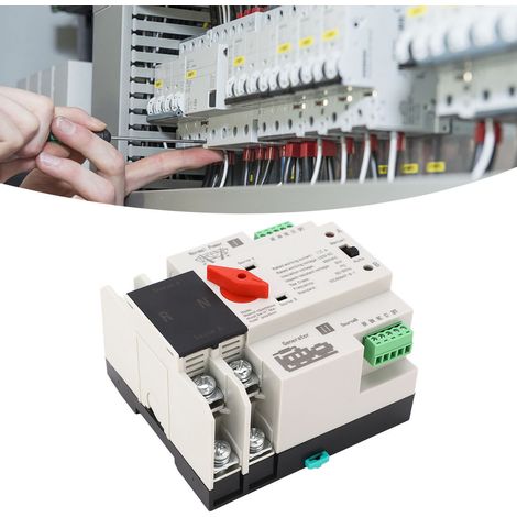 Automatische 220-V-Wechselstrom-Doppelstromschaltung mit Millisekunden-Schaltung und unterbrechungsfreier Stromversorgung. Zeitverzögerter Schaltregler für die Wechselstromversorgung eines Generators (1/5)