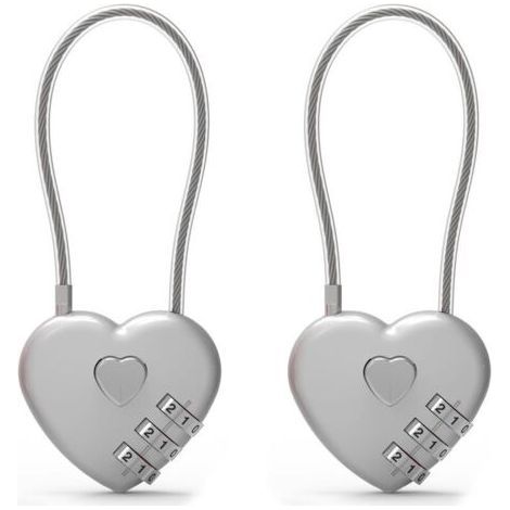 Petit cadenas à combinaison pour casier, câble antivol avec code, cadenas argent, pour bagages, casiers de salle de sport, éclair de sacs à dos, armoires (1/5)