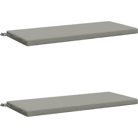 Cojines para bancos SOEST 2 uds. 100% Poliéster Gris vidaXL