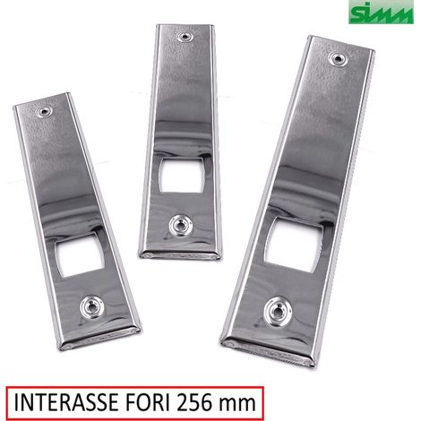 PLACCA INOX X AVVOLGITORI INTERNI INTERASSE FORI 256 MM (1/2)