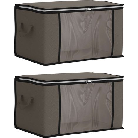 Maison Exclusive - Scatola di stoccaggio con finestra laterale trasparente 2 pz (1/5)