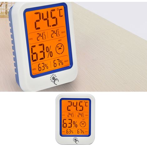 Thermometer und Hygrometer für den Innenbereich, elektronisches Wandthermometer und Hygrometer, industrielles digitales Temperatur- und Feuchtigkeitsanzeigegerät für Gewächshäuser und Weinkeller (1/5)
