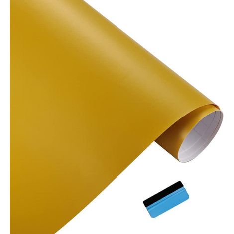 Matte Vinylfolie für Auto & Motorrad, blasenfrei, 30x150cm, Gelb (1/5)