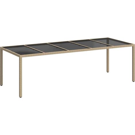 Maison Exclusive - Gartentisch Beige 250 x 100 x 75 cm Poly-Ratta