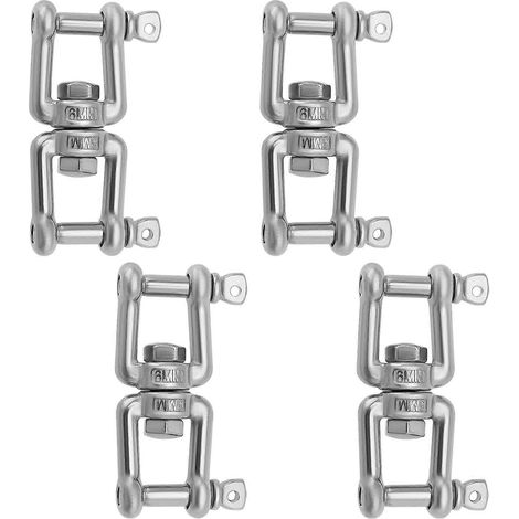 Manille double pivotante en acier inoxydable 304 M6x67mm à double mâchoire. (1/5)