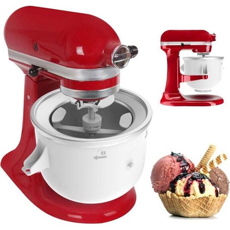 Kitchenaid Stand Mixer Ice Cream Maker Attachment, Frozen Yogurt & Ice Cream Maker, Fits 4.5QT & Above Stand Mixers. MUMU (1/4)