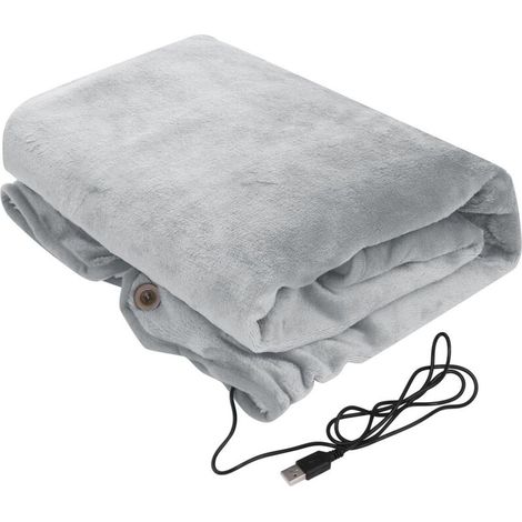 USB powered heated blanket, soft and comfortable flannel heated blanket, machine washable, safe 5V/2A voltage, for travel, home. (1/4)
