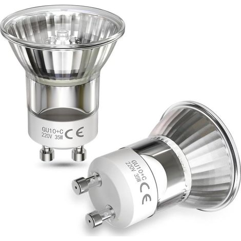 Lot de 2 35W Gu10 Ampoules Halogènes, Halogène Mini Gu10 35W Lampe À Lave Ampoule 360Lm Dimmable Halogène Réflecteur Ampoule Pour Lampe À Lave 50Mm De (1/5)