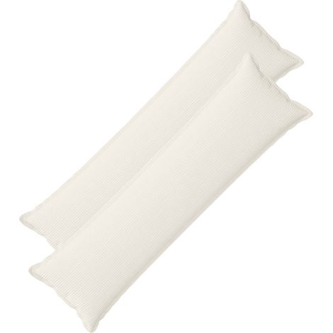 Funda de almohada 2 uds. HOUTEN Crema 40 x 145 cm pana vidaXL