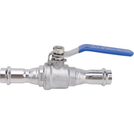 Kugelhahn mit Pressanschluss 1/2 Zoll DN15, Edelstahl 304, Doppel-Pressanschluss, für industrielle Anwendungen