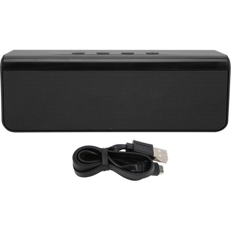 Tragbarer, wasserdichter Bluetooth-Lautsprecher mit Anrufbeantworter und USB-Kabel – Schwarz (1/5)