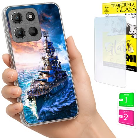 Funda para Motorola Moto G15 / G15 Power, carcasa trasera + cristal (1/5)