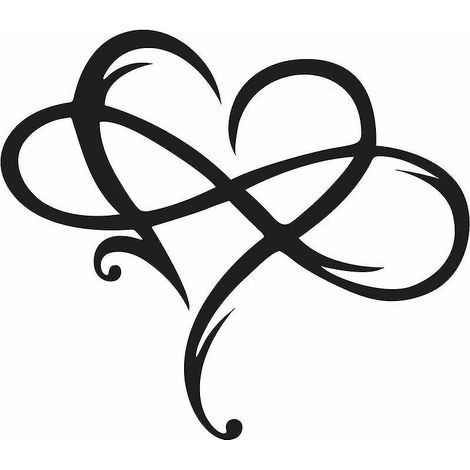 Decoración de pared Corazón Infinito de 4855 cm, arte de pared de metal, regalo de decoración de arte de hierro, escultura de pared Amor Eterno para sala de estar (1/5)