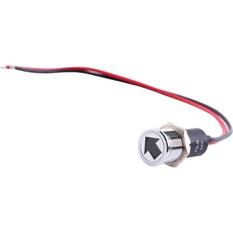 Feux indicateurs LED 12V 14mm, voyant tableau de bord pour voiture moto bateau, ampoule témoin rouge bleu vert, lampe signalisation clignotant brouillard (1/5)