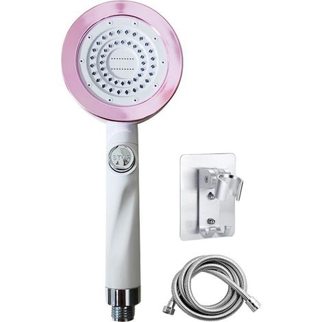 Shower Head - 5-Mode High-Pressure Handheld - For Bathroom Use - ABS Material - 2 M Hose - Non-Punching Bracket - 1 Unit (1/5)
